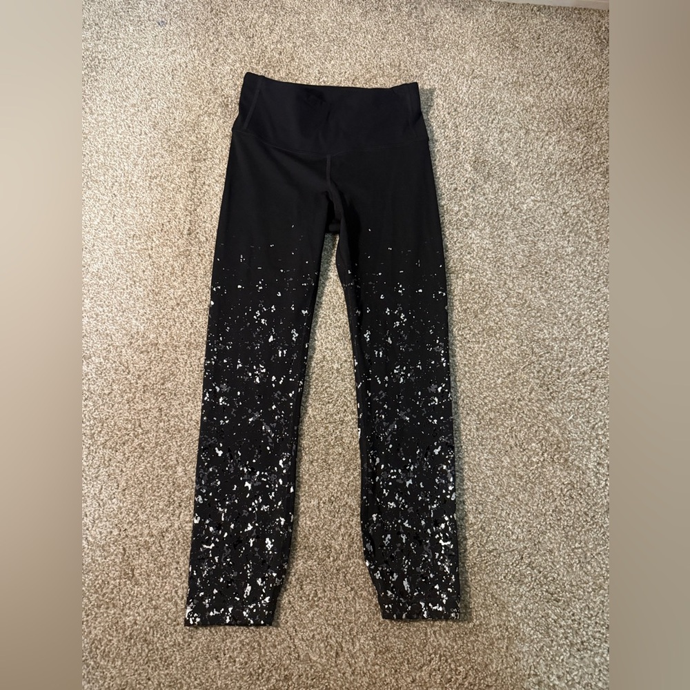LuluLemon athletica Black and White Patterned Leggings